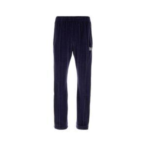Needles Men Purple Velvet Joggers